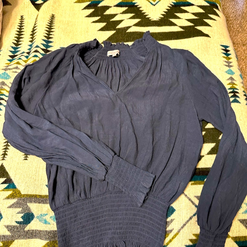 Ruched dress shirt